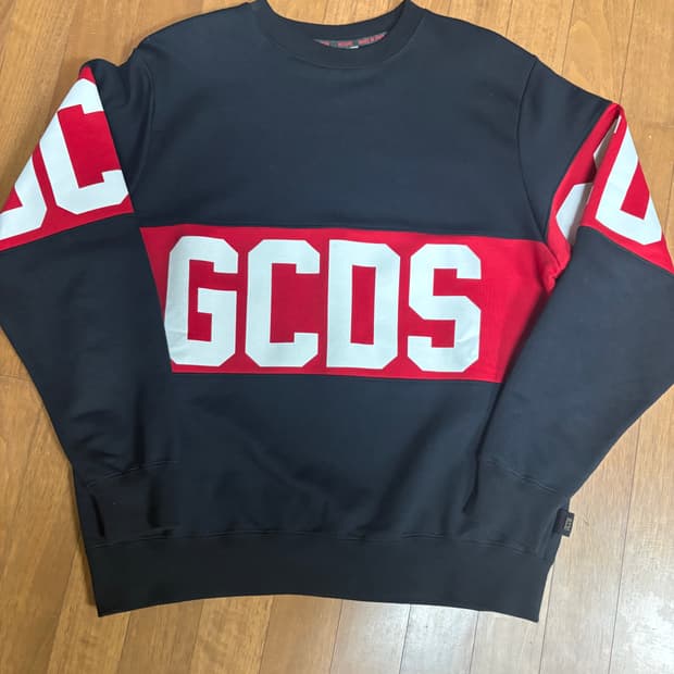 GCDS 로고 프린트 스웨트셔츠 맨투맨 블랙 m