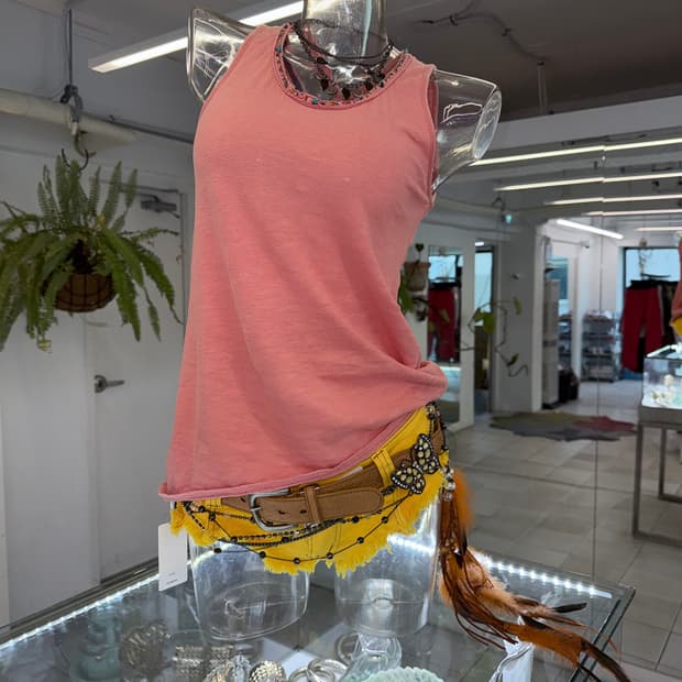 ethnic beads tank top
