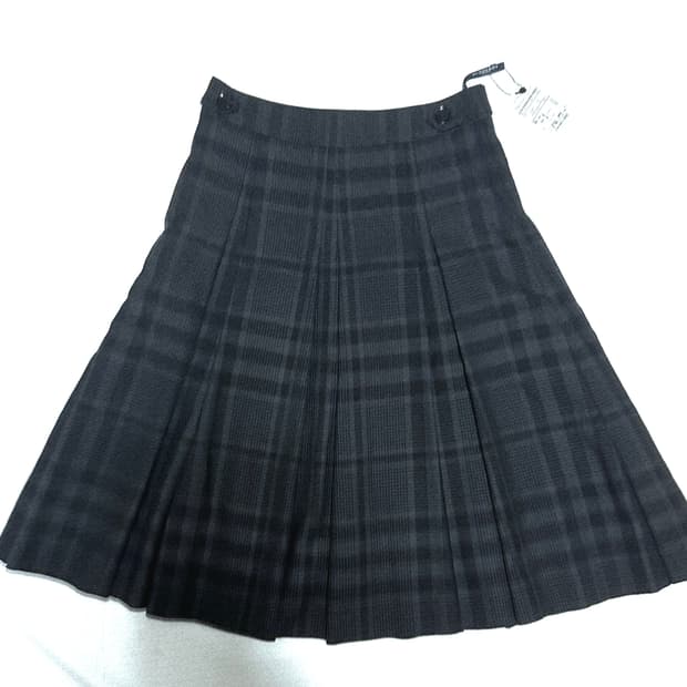 버버리 여성 체크 울 치마