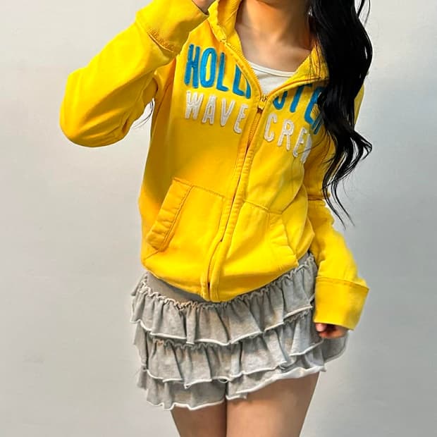 홀리스터 y2k 올드스쿨 스웻 후드집업 희귀져지(S)