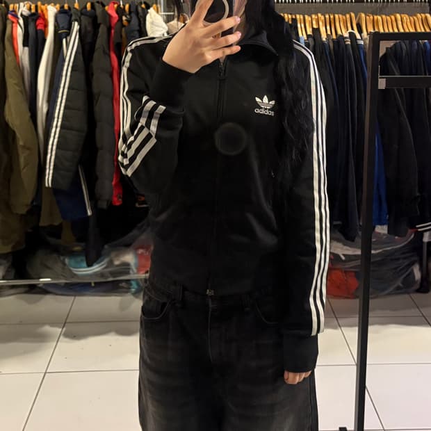 아디다스 파이어버드 우먼스 블랙실버 져지