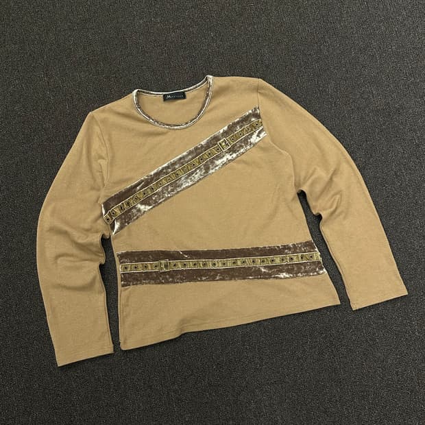 L)Japanese vintage 여성 그런지 디테일 롱슬리브