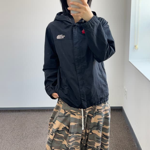 The north face 노스페이스 블랙 바람막이 자켓
