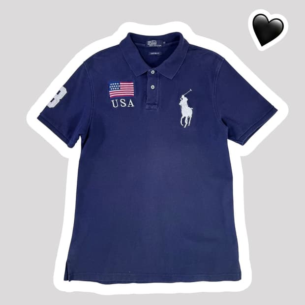 폴로 랄프로렌 치프키프 USA 빅포니 네이비 반팔카라티