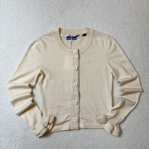 버버리 블루라벨 00's 재팬 니트 러플 가디건 PN6500