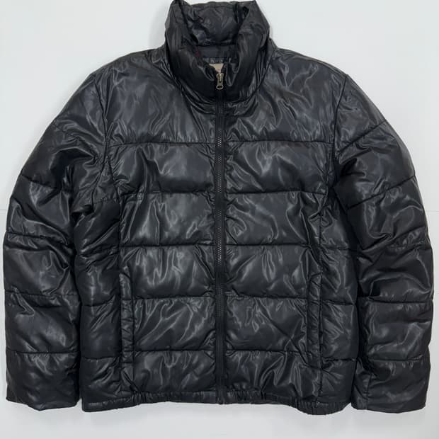 지오다노 블랙 유광패딩