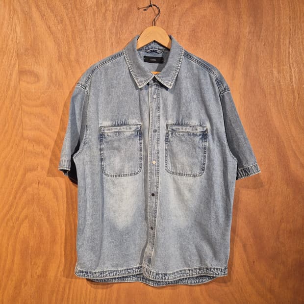 일꼬르소 데님 더블 포켓 셔츠 XL