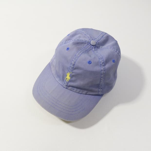 90's 폴로 랄프로렌 워시드 가죽스트랩 볼캡 모자