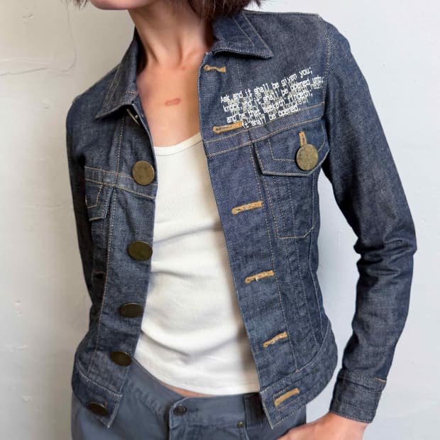 90s peom denim jacket