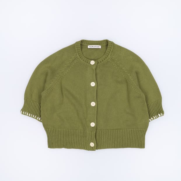 [XS] YMC 25FW 최신형 콰이 니트 가디건 카키그린 3880