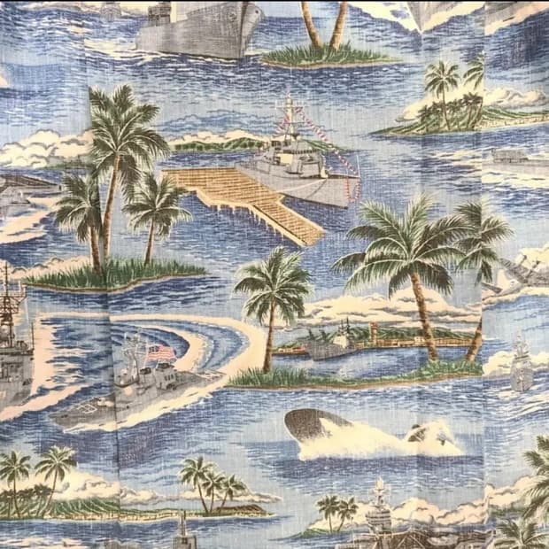 레인스푸너 항공모함패턴 코튼셔츠