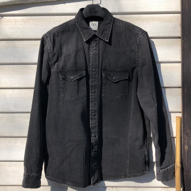 자라(zara) 웨스턴 데님 셔츠