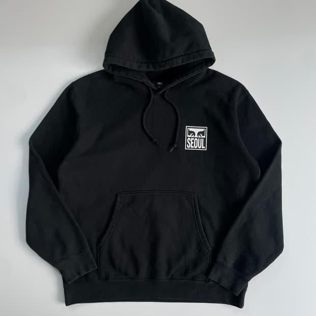 Obey  오베이 아이콘 블랙 스웻 후드티