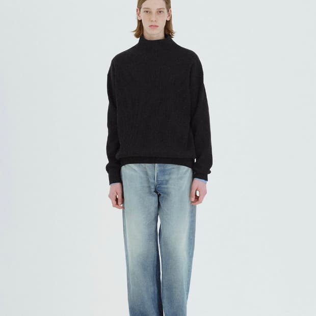 25fw 오라리 셀비지 페이디드 헤비데님 와이드팬츠 30size