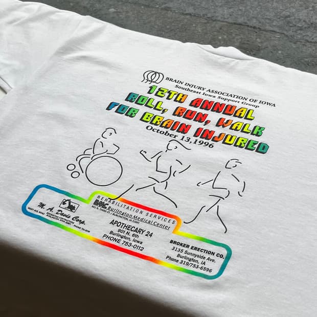 90’s USA “Roll, Run, Walk” T-shirt L