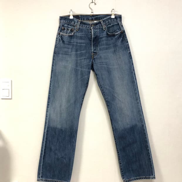 Made 멕시코) 리바이스 501 일자핏 워싱 데님팬츠 청바지 30