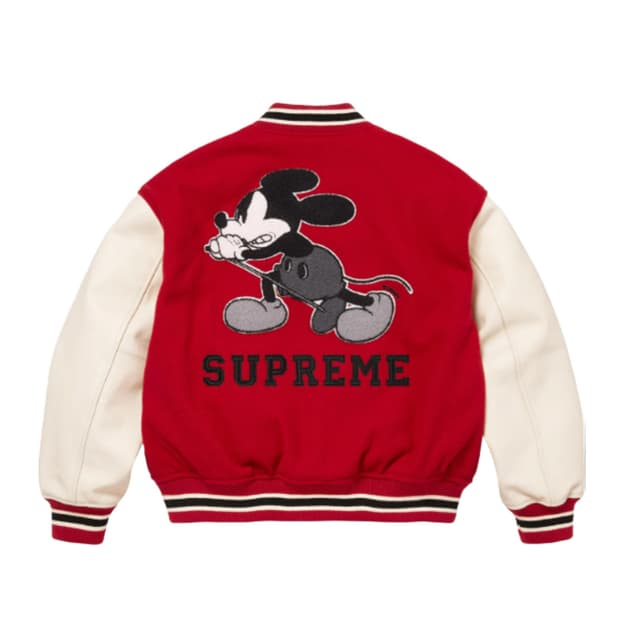 슈프림x넘버나인 바시티 자켓