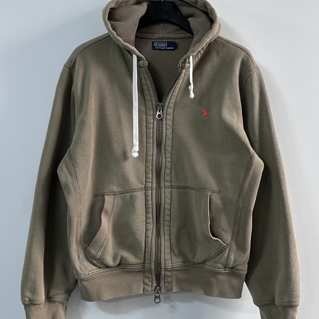 폴로 카키 써멀 후드 집업 (va.120)