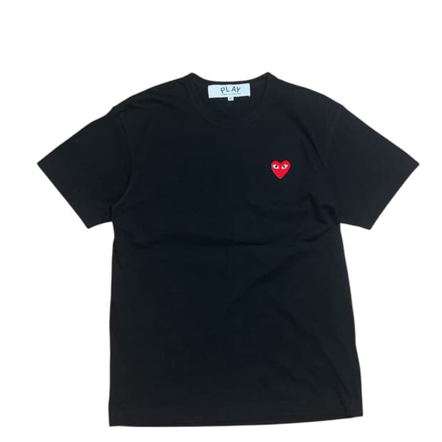 꼼데가르송 플레이 하트 블랙 반팔 티셔츠