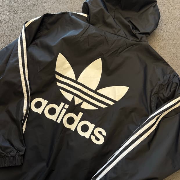 아디다스 빅로고 후드 웜업 처분 