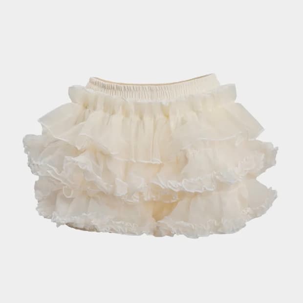 튜튜 팬츠 스커트 크림