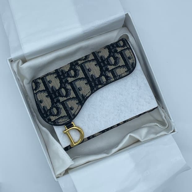 [ 새상품 / 풀구성 ] 디올 오블리크 새들 5포켓 아코디언 지갑