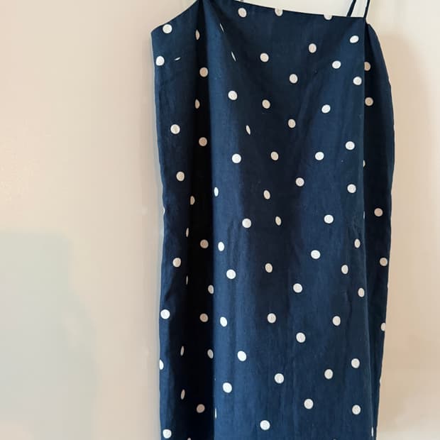 h&m 리넨 땡땡이 스커트