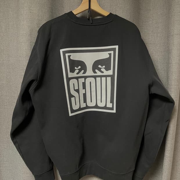 오베이 서울 기모 맨투맨 L