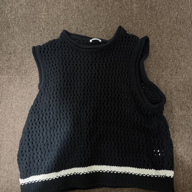 문선 니트 조끼