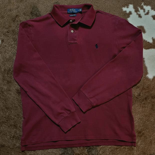 폴로 랄프로렌 남녀공용 버건디 셔츠(S~M)