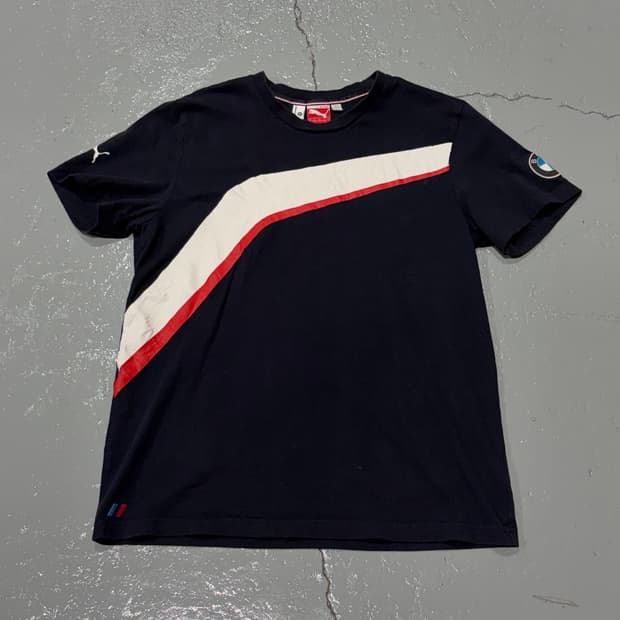 푸마(Puma) X BMW Motorsport 빈티지 네이비 반팔 티셔츠