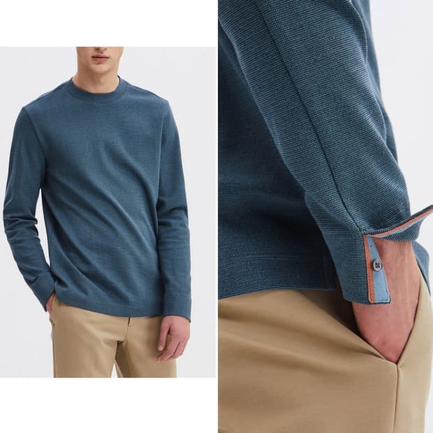 타임옴므 슬릿 커프스 니트