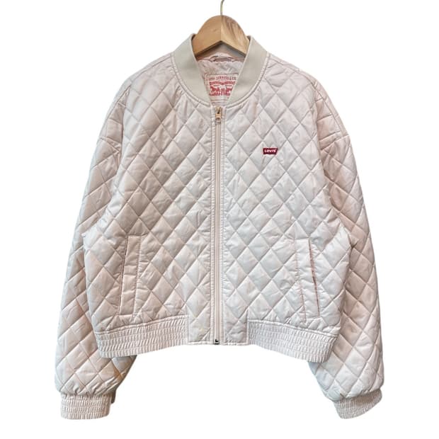 리바이스 핑크 퀄팅 경량 패딩 자켓