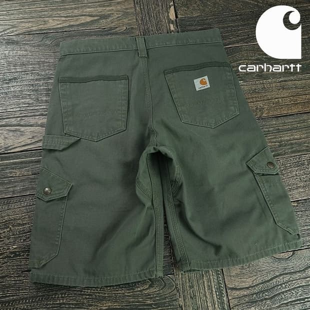 [칼하트] 로고 패치 버뮤다 워크 카고 반바지 M20188