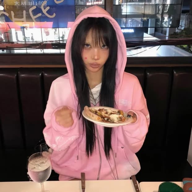 힐다 스모그 후드집업 핑크