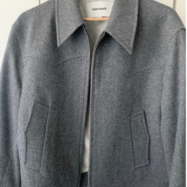 [새상품급]토니웩 그레이 자켓 블루종 M