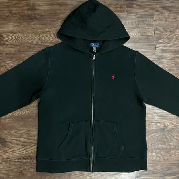 폴로 랄프로렌 블랙 후드집업