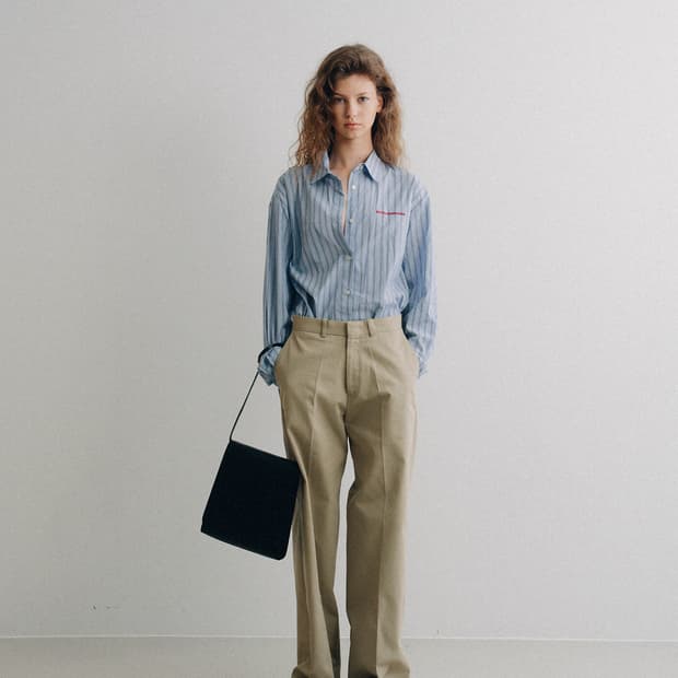 Smoothmood(스무드무드) 핀턱 와이드 코튼 팬츠