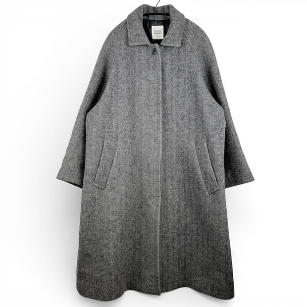 (F) 스튜디오 톰보이 해링본 발마칸 코트 그레이