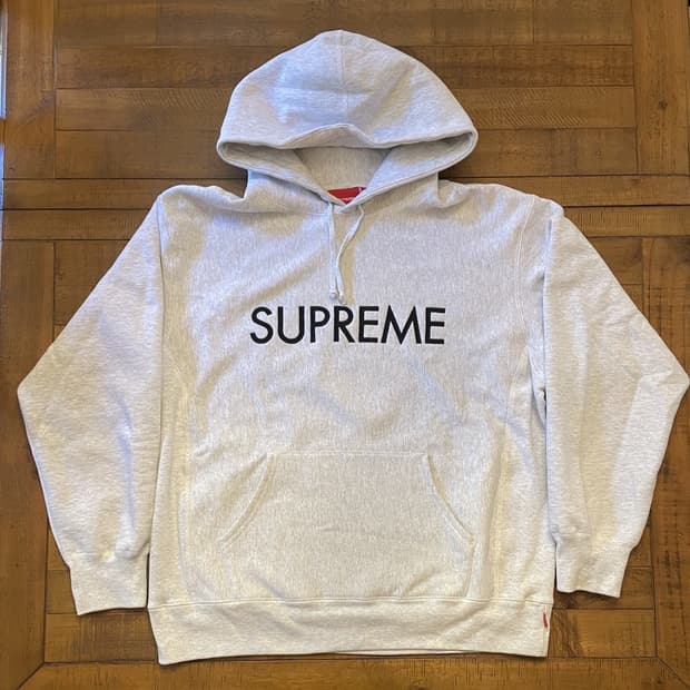 22FW 슈프림 캐피탈 후드티 애쉬 그레이