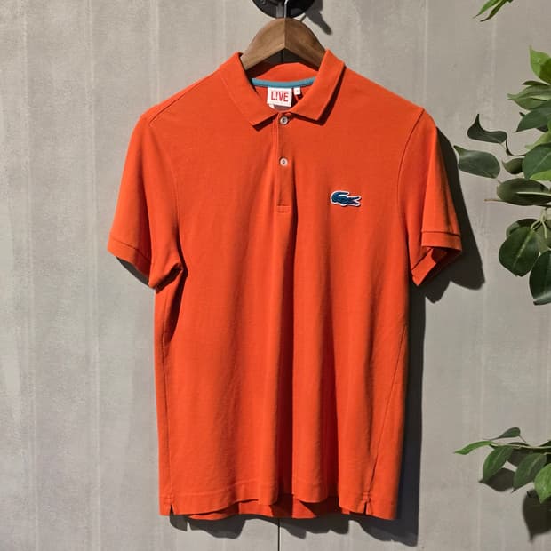 LACOSTE L!VE 오렌지 폴로 셔츠