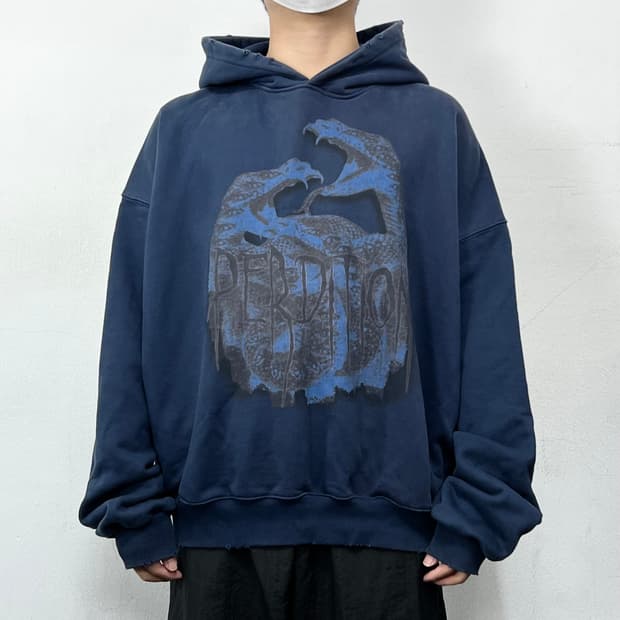 언더마이카 22FW 퍼디션 오피디언 후드 미드나잇