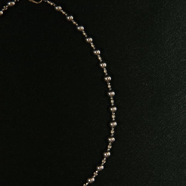 CASIOPEIA Ball Chain Necklace 인식표 원석목걸이