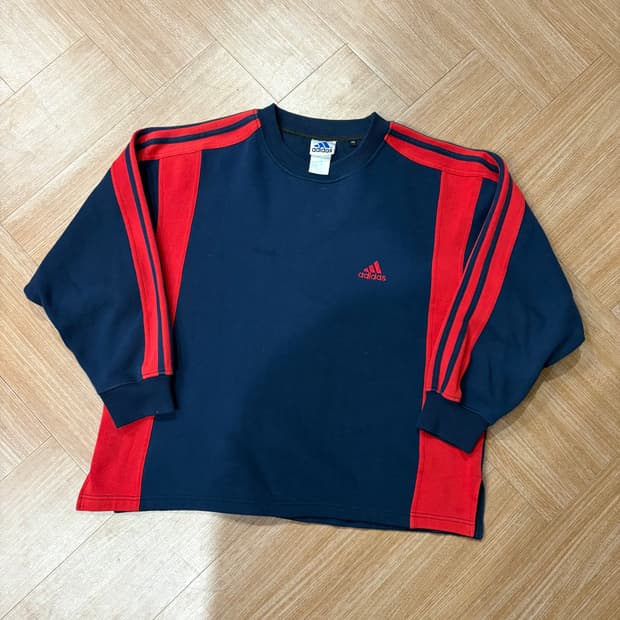 레드 & 블루 빈티지 아디다스 스웻셔츠