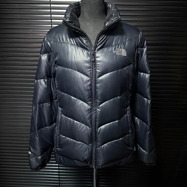 노스페이스 600 눕시 구스 다운 거위 털 하이넥 네이비 남색 90 S