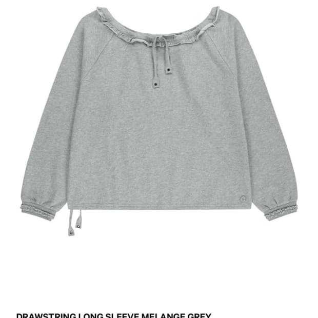 코이세이오 드로우스트링 롱슬리브 멜란지그레이