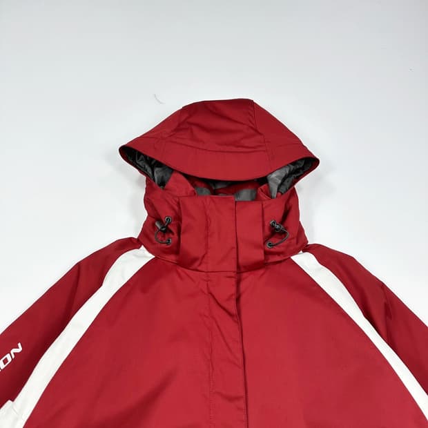 살로몬 레트로 풀오버 레드 투웨이 바람막이 점퍼 (M)