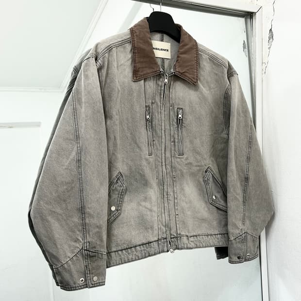 인사일런스 워시드 데님 워크 자켓