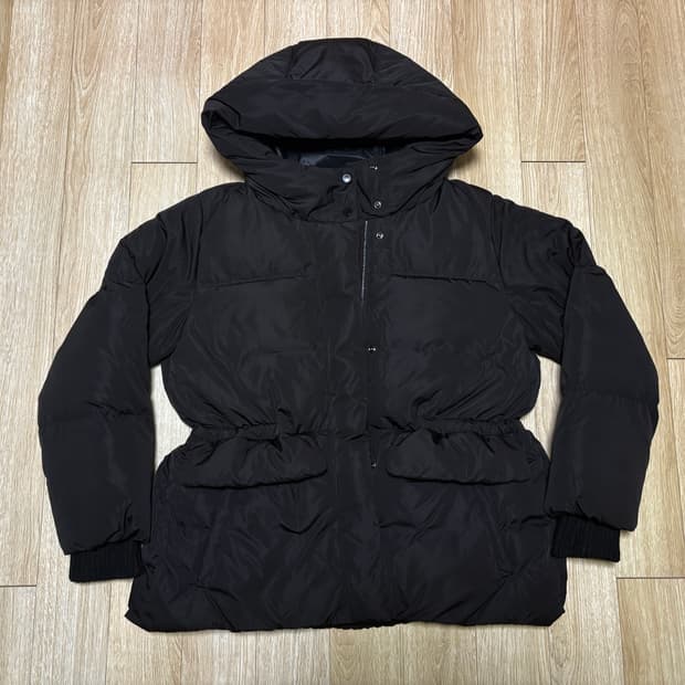 로엠 스트링 숏다운 구스 패딩 S 블랙