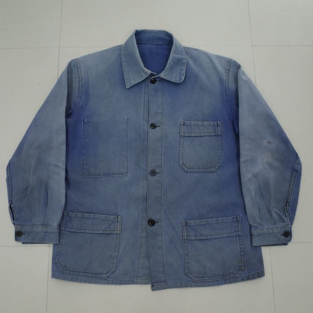 70s 프렌치 페이드 워크 초어 자켓 